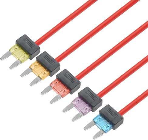 32V MINI APM Blade Simple Device 3A 5A 10A 15A 20A CAR FUSE حامل ADD-A-CIRCUT TAP (20A ، 2PCS) in Saudi Arabia