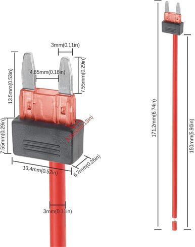 32V MINI APM Blade Simple Device 3A 5A 10A 15A 20A CAR FUSE حامل ADD-A-CIRCUT TAP (20A ، 2PCS) in Saudi Arabia