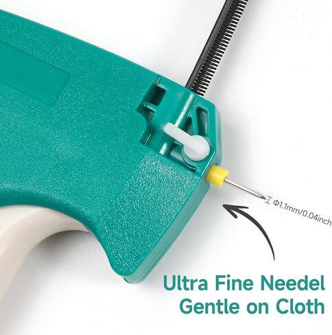 Stitch Gun for Clothes, Tagging Gun for Clothing, Handheld Quick Sticky Sewing Micro Tag Gun Fixer Hemming Pants Tool Instantly, Includes 6 Needles and 1000 Fasteners (Pink) in Kuwait