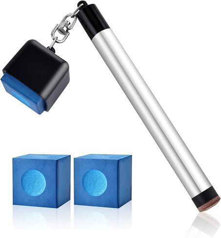 2 in 1 Pool Chalk Holder for Billiards, Portable Billiards Accessories Pool Cue Chalk Holders Pool Billiards Cue Tip Shaper with Repair Tool Non-Slip Table Accessory in Saudi Arabia