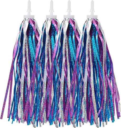 4pcs Bike Streamers for Girls,Colorful Bike Tassels for Girls,Durable Bicycle Streamers, Suitable for All Kinds of Children's Vehicles, Including Bicycles, Scooters and Tricycles in Kuwait