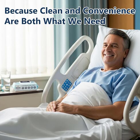 Adult Wipes For Elderly - 8"x13" Extra Large & Soft Wet Wipes for Adults Bathing No-Rinse Incontinence & Cleansing - Disposable Washcloths, Vitamin E & Aloe Infused 720ct (12 Packs of 60) in Kuwait