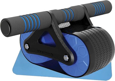 انتعاش تلقائي AB Roller Wheel لصالة الألعاب الرياضية المنزلية - معدات اللياقة الأساسية القوية مع منصة الركبة - تمرين في البطن مثالي للرجال والنساء ، تدريبات ABS الفعالة وتدريب القوة in Saudi Arabia
