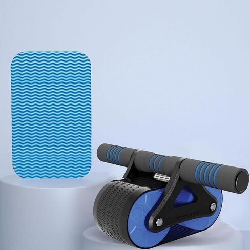 انتعاش تلقائي AB Roller Wheel لصالة الألعاب الرياضية المنزلية - معدات اللياقة الأساسية القوية مع منصة الركبة - تمرين في البطن مثالي للرجال والنساء ، تدريبات ABS الفعالة وتدريب القوة in Saudi Arabia