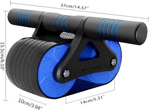 انتعاش تلقائي AB Roller Wheel لصالة الألعاب الرياضية المنزلية - معدات اللياقة الأساسية القوية مع منصة الركبة - تمرين في البطن مثالي للرجال والنساء ، تدريبات ABS الفعالة وتدريب القوة in Saudi Arabia