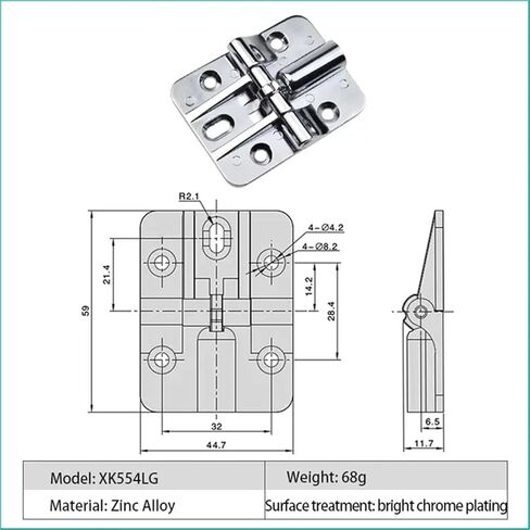 Adjustable 90 180 Degree Butt Hinge Zinc Alloy Limit Folding Industrial Machinery Door Hinges Multiple Choices 1Pcsa(Bright) in Kuwait