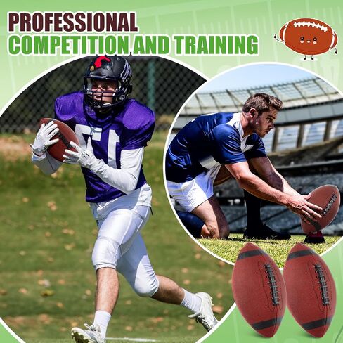 Jerify 12 Pcs Composite Leather Footballs Official Size Football Bulk Inflatable Football Ball with Pump Indoor Outdoor Regulation Highschool College Size 7 Football for Training and Recreational Play in Saudi Arabia
