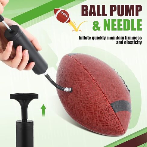 Jerify 12 Pcs Composite Leather Footballs Official Size Football Bulk Inflatable Football Ball with Pump Indoor Outdoor Regulation Highschool College Size 7 Football for Training and Recreational Play in Saudi Arabia