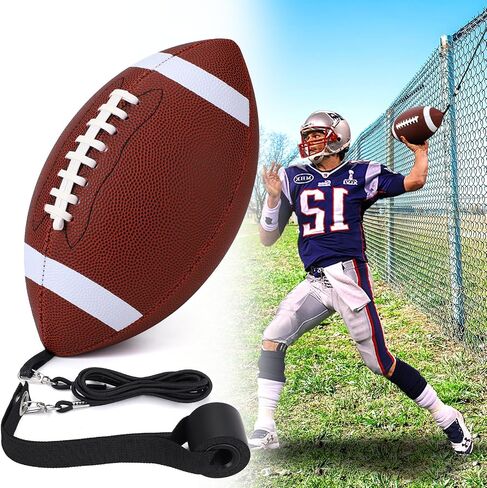 Tobwolf Football Train Trainer ، Bungee Football Catching Trainer مع Size Size 6 يناسب الأعمار 11+ من الشباب ، ومرر Back Trainer تحسين تعزيز مهارات الصيد منفردا في الداخل والخارجية in Saudi Arabia
