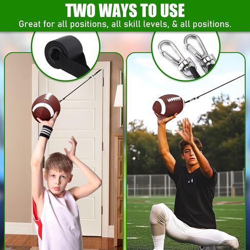 Tobwolf Football Train Trainer ، Bungee Football Catching Trainer مع Size Size 6 يناسب الأعمار 11+ من الشباب ، ومرر Back Trainer تحسين تعزيز مهارات الصيد منفردا في الداخل والخارجية in Saudi Arabia