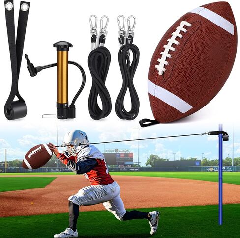 Tobwolf Football Train Trainer ، Bungee Football Catching Trainer مع Size Size 6 يناسب الأعمار 11+ من الشباب ، ومرر Back Trainer تحسين تعزيز مهارات الصيد منفردا في الداخل والخارجية in Saudi Arabia