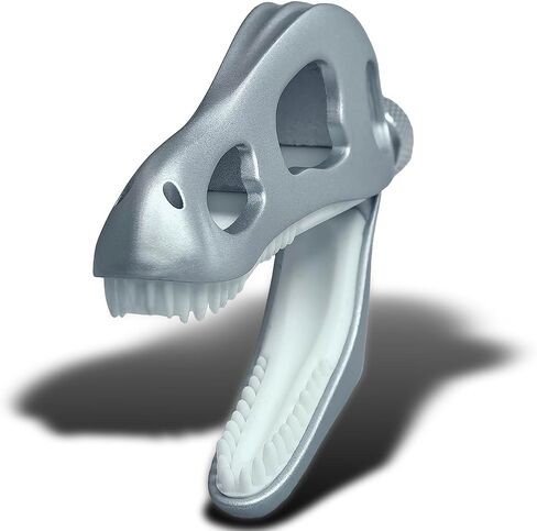Jurassic T-Rex Guitar Capo - Dinosaur Skull Design with Silicone Teeth, Zinc Alloy Adjustable Clamp for Acoustic/Electric Guitar, Bass, Ukulele & Banjo (Silver) in Saudi Arabia