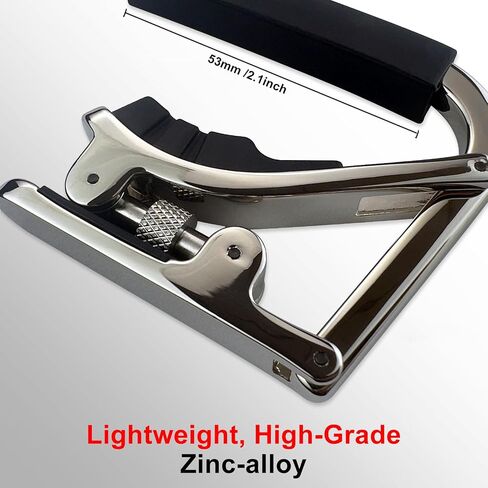 Guitar Capo for Acoustic and Electric Guitars - Adjustable Capo with Memory Tension-Bright Chrome Color. in Kuwait
