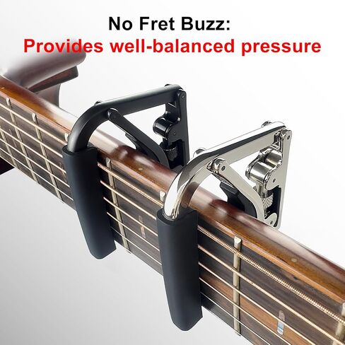 Guitar Capo for Acoustic and Electric Guitars - Adjustable Capo with Memory Tension-Bright Chrome Color. in Kuwait