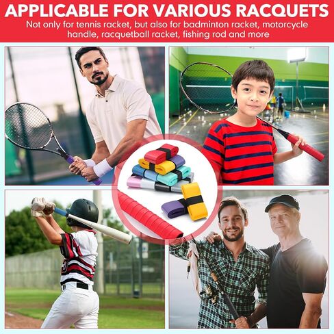 Jadive 100 Pcs Tennis Racket Grip Tape Anti Slip Tennis Overgrips PU Absorbent Badminton Grip Tape for Badminton Racquet Fishing Rods in Kuwait