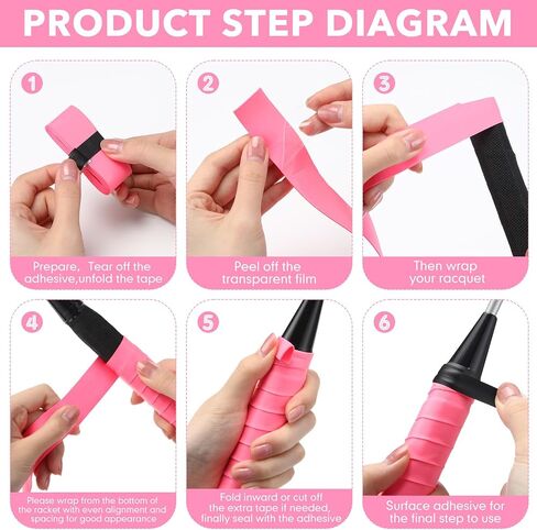 Jadive 100 Pcs Tennis Racket Grip Tape Anti Slip Tennis Overgrips PU Absorbent Badminton Grip Tape for Badminton Racquet Fishing Rods in Kuwait