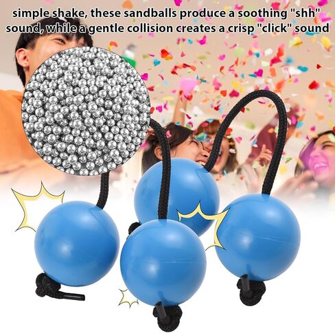 2Pcs Asalato Shakers, Asalato Fingertip Drum Balls Kashaka Rhythmic Ball African Musical Instrument Aslatua Shakers Rhythmic Ball for eginners to Play and Perform at Parties (Black) in Saudi Arabia