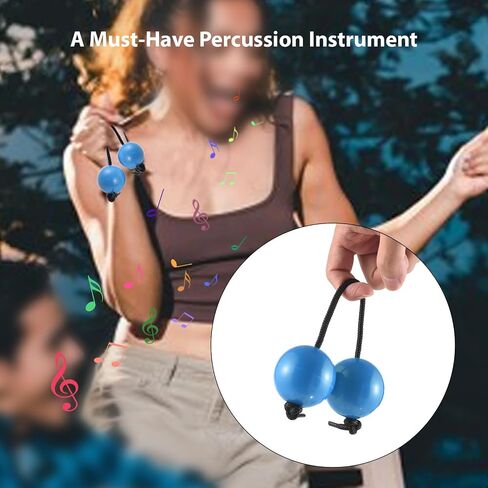 2Pcs Asalato Shakers, Asalato Fingertip Drum Balls Kashaka Rhythmic Ball African Musical Instrument Aslatua Shakers Rhythmic Ball for eginners to Play and Perform at Parties (Black) in Saudi Arabia