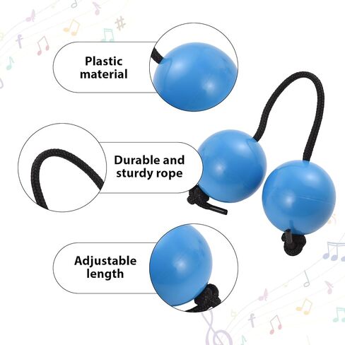 2Pcs Asalato Shakers, Asalato Fingertip Drum Balls Kashaka Rhythmic Ball African Musical Instrument Aslatua Shakers Rhythmic Ball for eginners to Play and Perform at Parties (Black) in Saudi Arabia