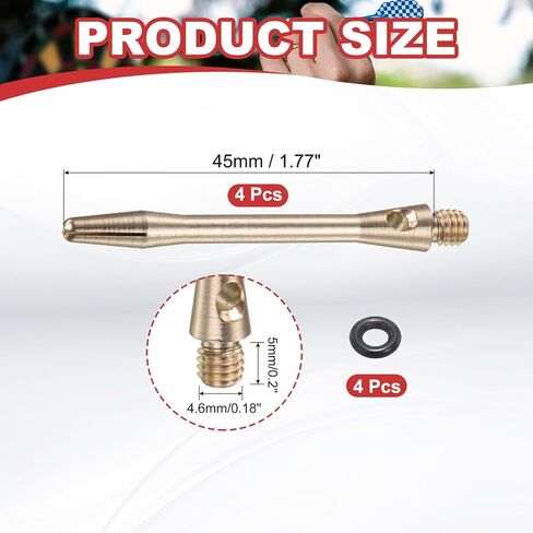 PATIKIL Aluminum Dart Shafts, 2BA Thread Dart Stems Replacement Accessories with Rubber Rings for Steel Tip in Saudi Arabia