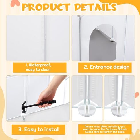 Marsui Extra Large Cat Litter Box Enclosure Splash Guard 31.5 x 20 x 15.7 Inches DIY Litter Box Wall Shield Easy Clean Dog Litter Box Enclosure Light Weight Plastic Sheets for Most Litter Boxes in Kuwait