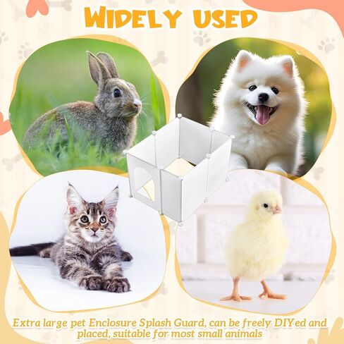 Marsui Extra Large Cat Litter Box Enclosure Splash Guard 31.5 x 20 x 15.7 Inches DIY Litter Box Wall Shield Easy Clean Dog Litter Box Enclosure Light Weight Plastic Sheets for Most Litter Boxes in Kuwait