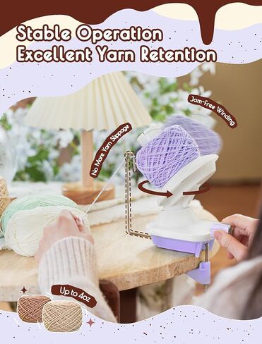 ALHEKA Yarn Winder – Yarn Ball Winder & Spinner for Crocheting and Knitting 4oz, The Yarn Helper for Knitting Enthusiast in Saudi Arabia