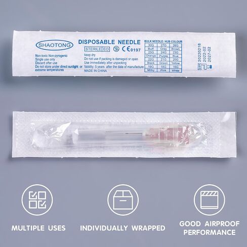 100 Pack 34 Gauge 4mm Disposable Needles with Caps for Industrial Dispensing and Scientific Lab Individually Wrapped in Kuwait