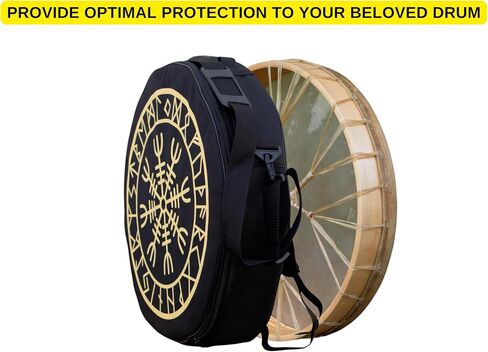 Shamanic Drums Bag, Bodhran Drum Bag, Handmade Frame Drum Bag, Hand Drum Protection (16×3 Inches) in Kuwait