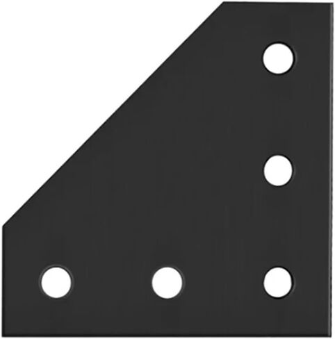 2pcs 5 Hole Aluminum Profile Connection Plate Plate Angle Bracket Connection Connection Strip Black with Bolts 2020 3030 404(2020 T) in Saudi Arabia
