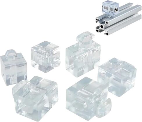 4 PCS 2020 3030 Fluminium Spacer 4040 4545 Spacer Bracket Hardeners للاستخدام مع ملفات تعريف الألومنيوم مع المكسرات M5 M6 (30 مع المسمار الجوز) in Kuwait