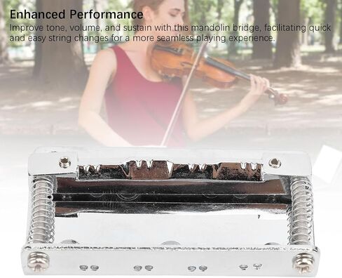 Mandolin Bridge Premium Cr Alloy Metal 8 String Mandolin Bridge Profession in Saudi Arabia
