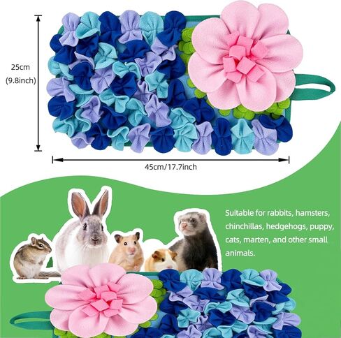 LWINGFLYER Small Animals Foraging Mat – Cute Rabbit Feeding Mat with Fun Design, Slow Eat Durable Fleece Pad for Rabbits, Hamsters, Guinea Pigs (Green) in Saudi Arabia