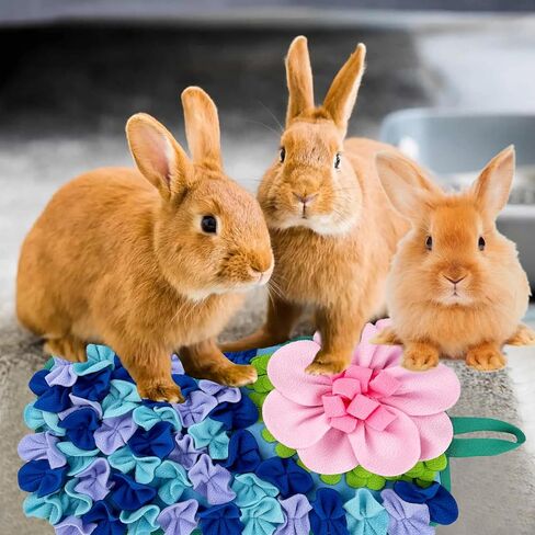 LWINGFLYER Small Animals Foraging Mat – Cute Rabbit Feeding Mat with Fun Design, Slow Eat Durable Fleece Pad for Rabbits, Hamsters, Guinea Pigs (Green) in Saudi Arabia