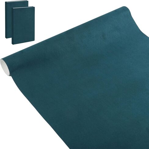 GLOBLELAND Royal Blue Book Cloth for Book Binding 40x16Inch Suede Fabric Surface Paper Backed Washable and Reusable Protective Cover Book Binding Materials for Adult DIY Book Album Cover in Kuwait
