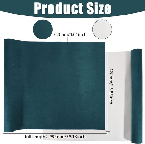 GLOBLELAND Royal Blue Book Cloth for Book Binding 40x16Inch Suede Fabric Surface Paper Backed Washable and Reusable Protective Cover Book Binding Materials for Adult DIY Book Album Cover in Kuwait