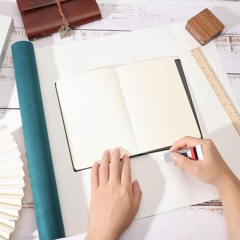 GLOBLELAND Royal Blue Book Cloth for Book Binding 40x16Inch Suede Fabric Surface Paper Backed Washable and Reusable Protective Cover Book Binding Materials for Adult DIY Book Album Cover in Kuwait