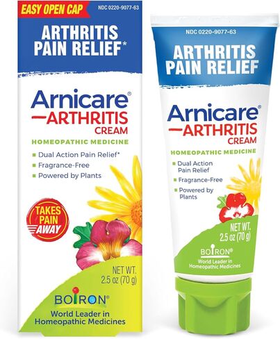 Boiron Arnicare Arthritis Cream with Devil’s Claw for Pain Relief of Knees, Hands, Wrists, Elbows, Joints & Muscles – Quickly Absorbed & Fragrance-Free – 2.5 oz in Saudi Arabia