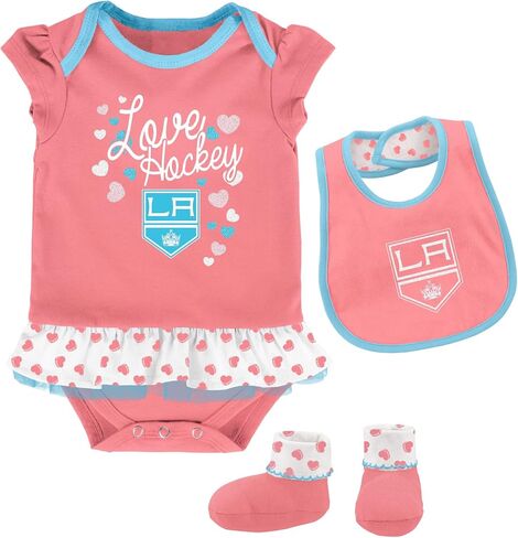 Outerstuff NHL Infant Girls (12M-24M) Pink Hearts Love Hockey Clothing Set in Saudi Arabia