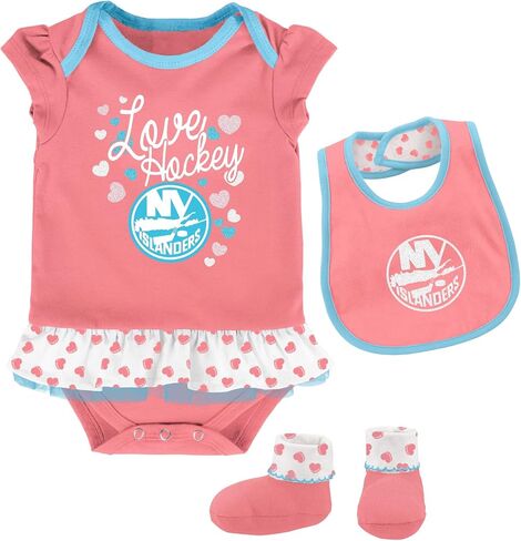 Outerstuff NHL Infant Girls (12M-24M) Pink Hearts Love Hockey Clothing Set in Saudi Arabia