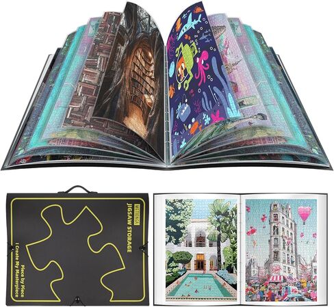 Puzzle Storage Folder with 25 Pockets, Puzzle Organiser for 1000 Pieces, Dustproof, Protective Jigsaw Accessories in Saudi Arabia