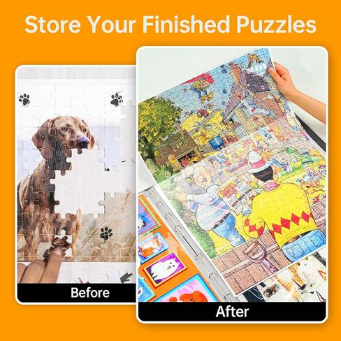 Puzzle Storage Folder with 25 Pockets, Puzzle Organiser for 1000 Pieces, Dustproof, Protective Jigsaw Accessories in Saudi Arabia