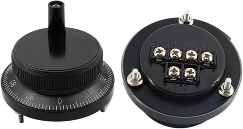 Pulser Handwheel 60/80mm 100PPR Manual Pulse Generator Hand Wheel Machine Rotary Electronic 4pins 6pins(5V 6pins 100PPR,Sliver,60mm) in Saudi Arabia