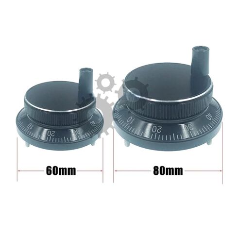 60mm/80mm Electronic Handwheel Hand Pulse Generator(5V 6-pins,60mm,White) in Kuwait