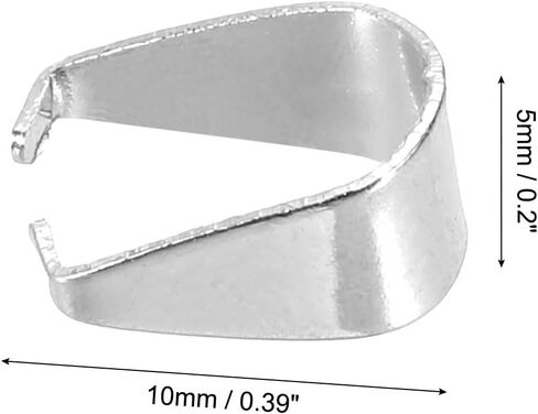 uxcell 200Pcs Pinch Clip Clasp, 4 x 9mm Pinch Clip Pendant Bail Connector Stainless Steel Pinch Bail for Pendants Jewelry Making DIY Craft, Steel Color in Saudi Arabia