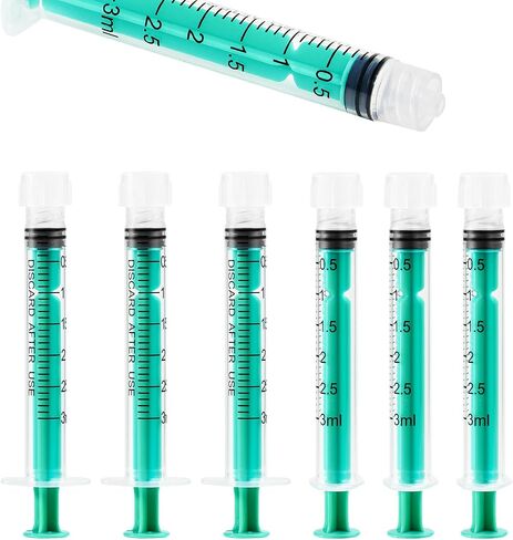 60ml Luer Lock Syringe without Needle, Leak-Proof Safety Lock Design Syringe with Cap, Individually Sterile Wrapped (20Pack, Green) in Kuwait