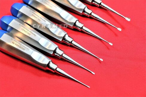Premium German 6 PCS Detetal Dental Extracting Wing Winged Tip Elevator-Blue Cynamed Cynamed Set من 6 EA in Saudi Arabia