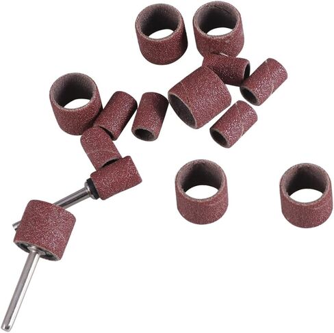 Nuobesty 14pc نطاقات الطبل Sanding مجموعة لألواح الأظافر الأليف من المطاط طقم الأكمام الصنفرة الأدوات المتوافقة in Saudi Arabia