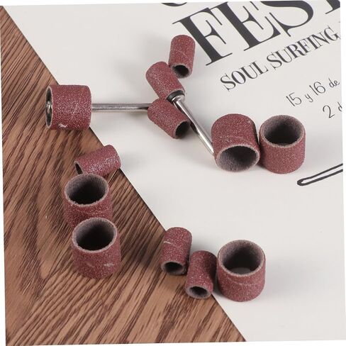 Nuobesty 14pc نطاقات الطبل Sanding مجموعة لألواح الأظافر الأليف من المطاط طقم الأكمام الصنفرة الأدوات المتوافقة in Saudi Arabia