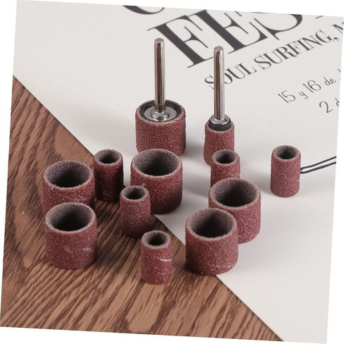 Nuobesty 14pc نطاقات الطبل Sanding مجموعة لألواح الأظافر الأليف من المطاط طقم الأكمام الصنفرة الأدوات المتوافقة in Saudi Arabia